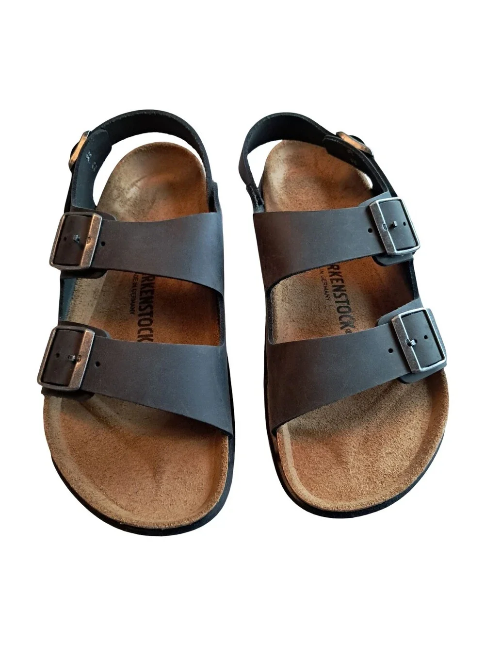 Birkenstock Milano Crosstown Sandals Oiled Leather Size Mens 9/ Wmns 11 Reg Fit